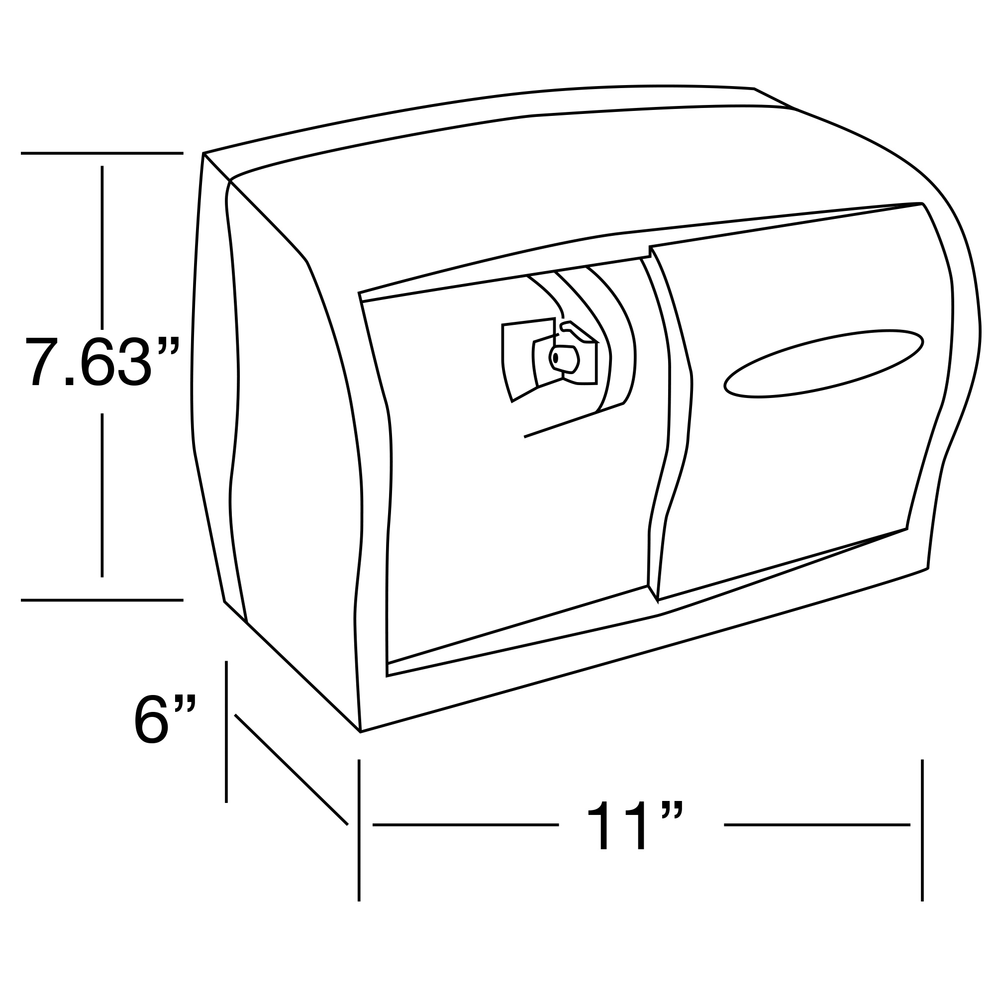 Scott&reg; 09604 Coreless Double Roll Bathroom Tissue Dispenser, 7.63 in OAL, Wall Mount, Plastic, Domestic