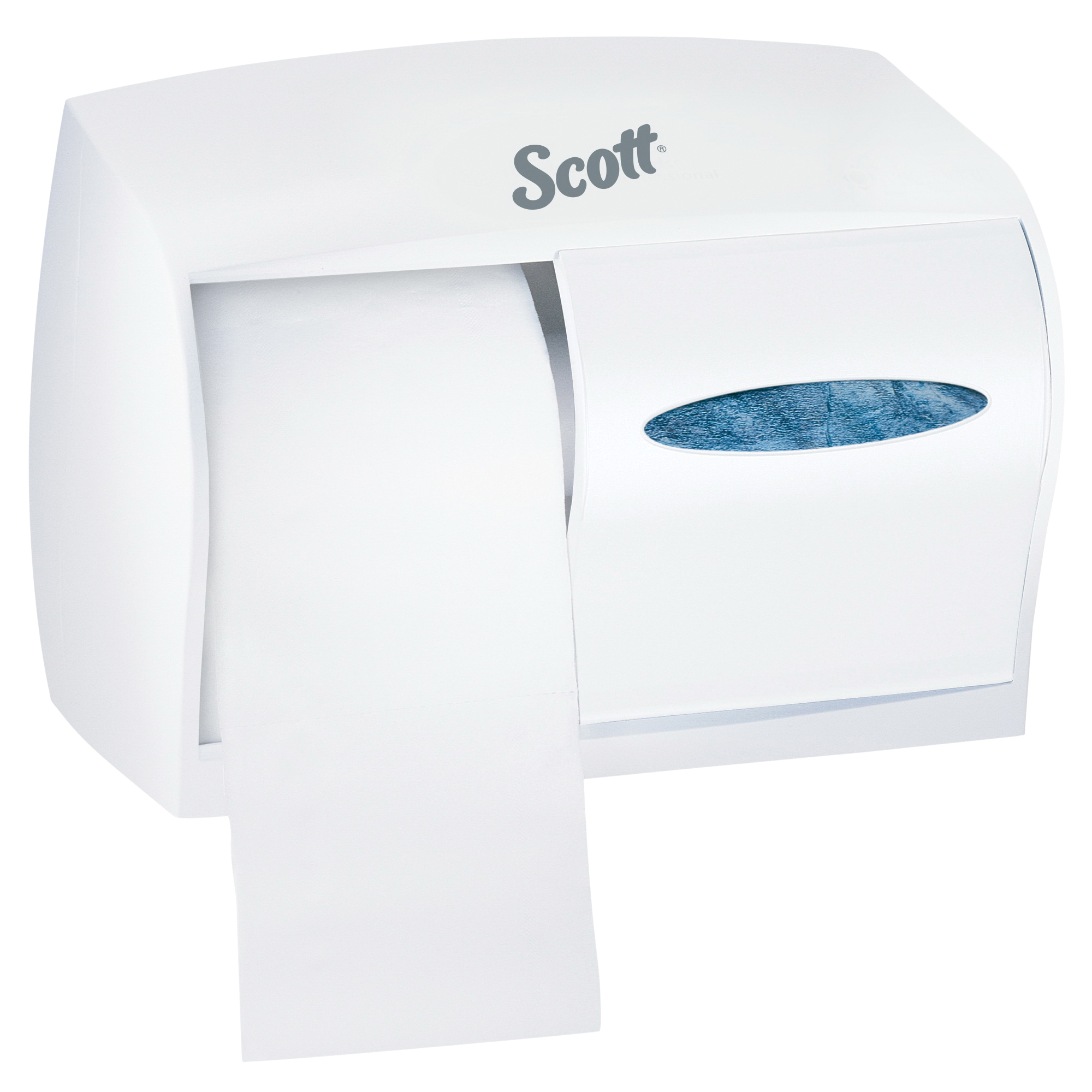Scott&reg; 09608 JRT Coreless Twin Bathroom Tissue Dispenser, 11 in OAL, Wall Mount, Plastic, Domestic