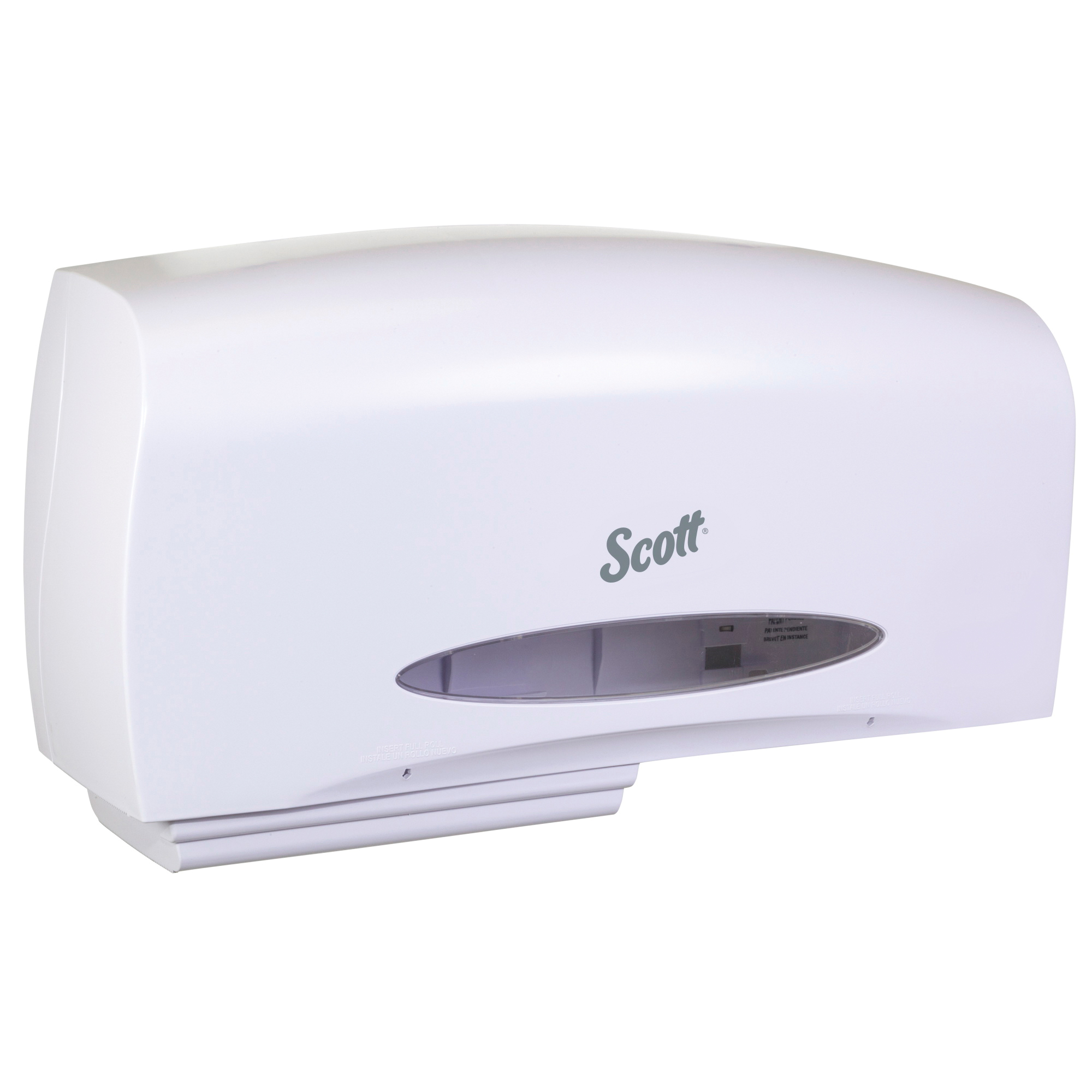 Scott&reg; 09605 Coreless Double Roll Bathroom Tissue Dispenser, 7.63 in OAL, Wall Mount, ABS Plastic, Domestic