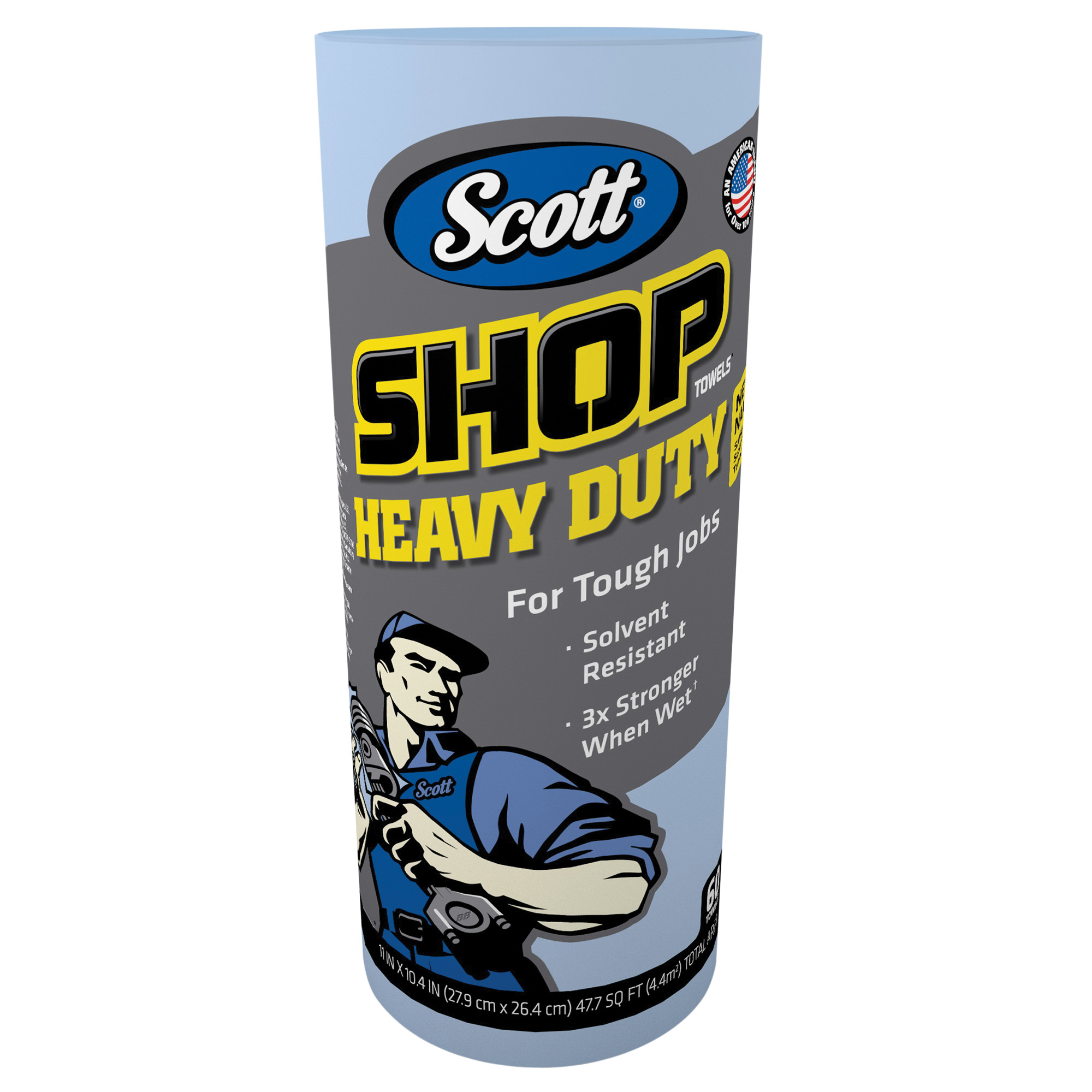 Scott&reg; Pro 32992 Shop Towel, 10.4 in L x 11 in W, Hydroknit*, Blue, Roll Package