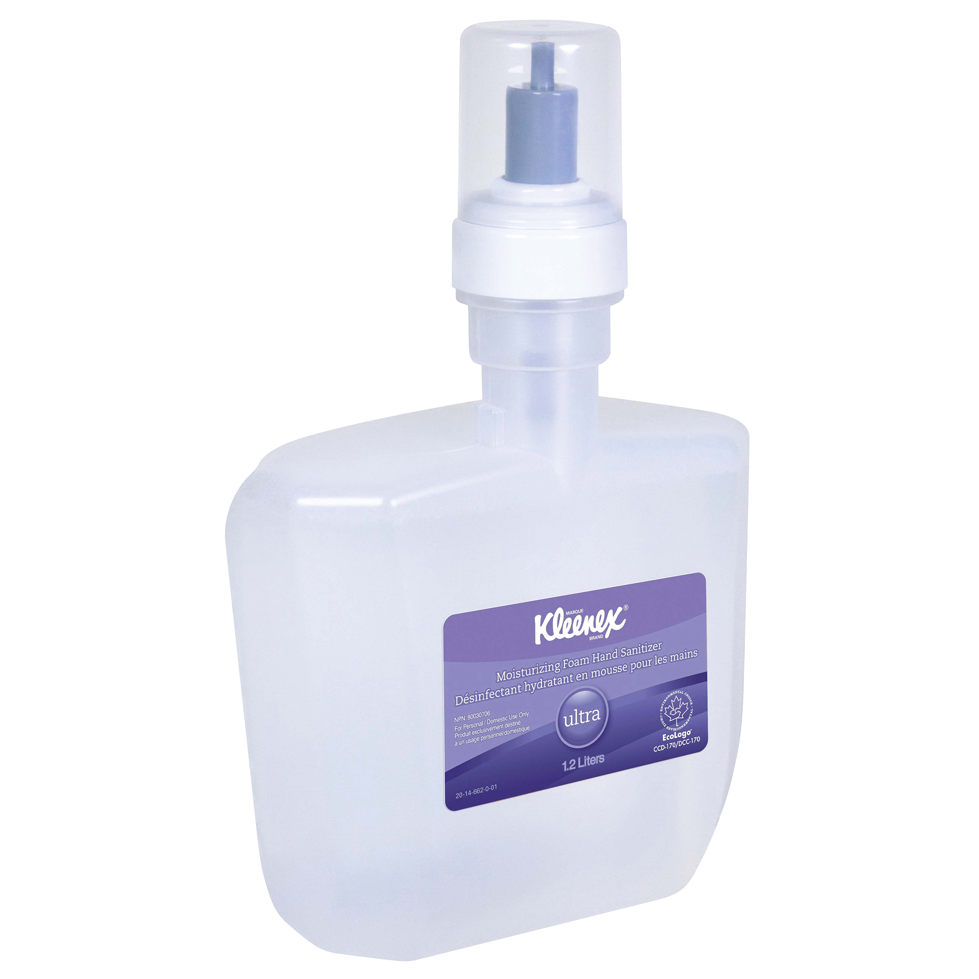 Scott&reg; 34643 ULTRA* Moisturizing Foam Hand Sanitizer, 1.2 L Nominal, E-Cassette Package, Liquid Form, Alcohol/Odorless Odor/Scent, Clear