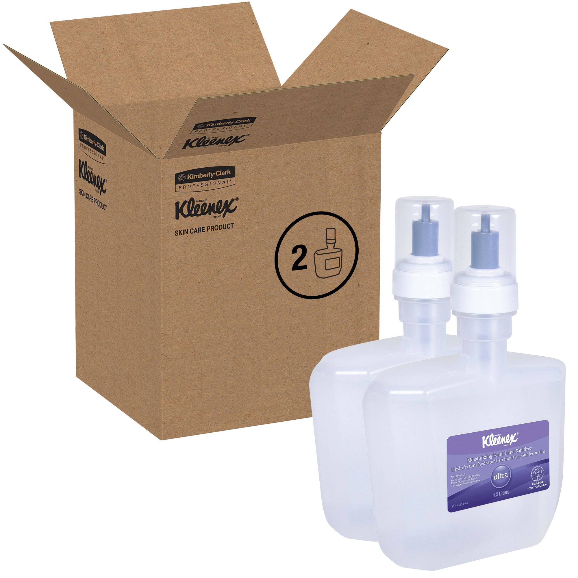 Scott&reg; 34643 ULTRA* Moisturizing Foam Hand Sanitizer, 1.2 L Nominal, E-Cassette Package, Liquid Form, Alcohol/Odorless Odor/Scent, Clear
