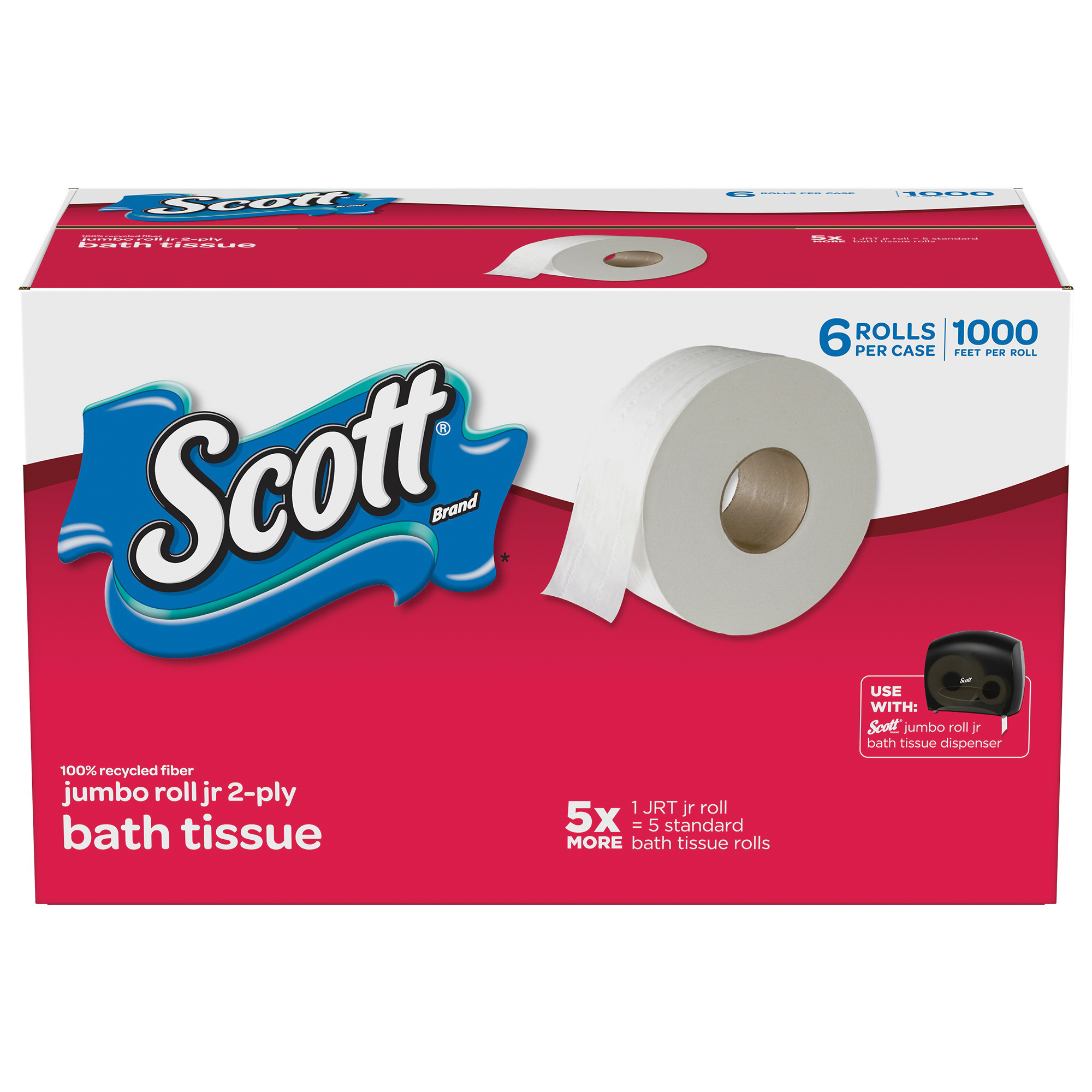 Scott&reg; 43863 JRT Jr. Commercial Bathroom Tissue, 2 Plys, Paper