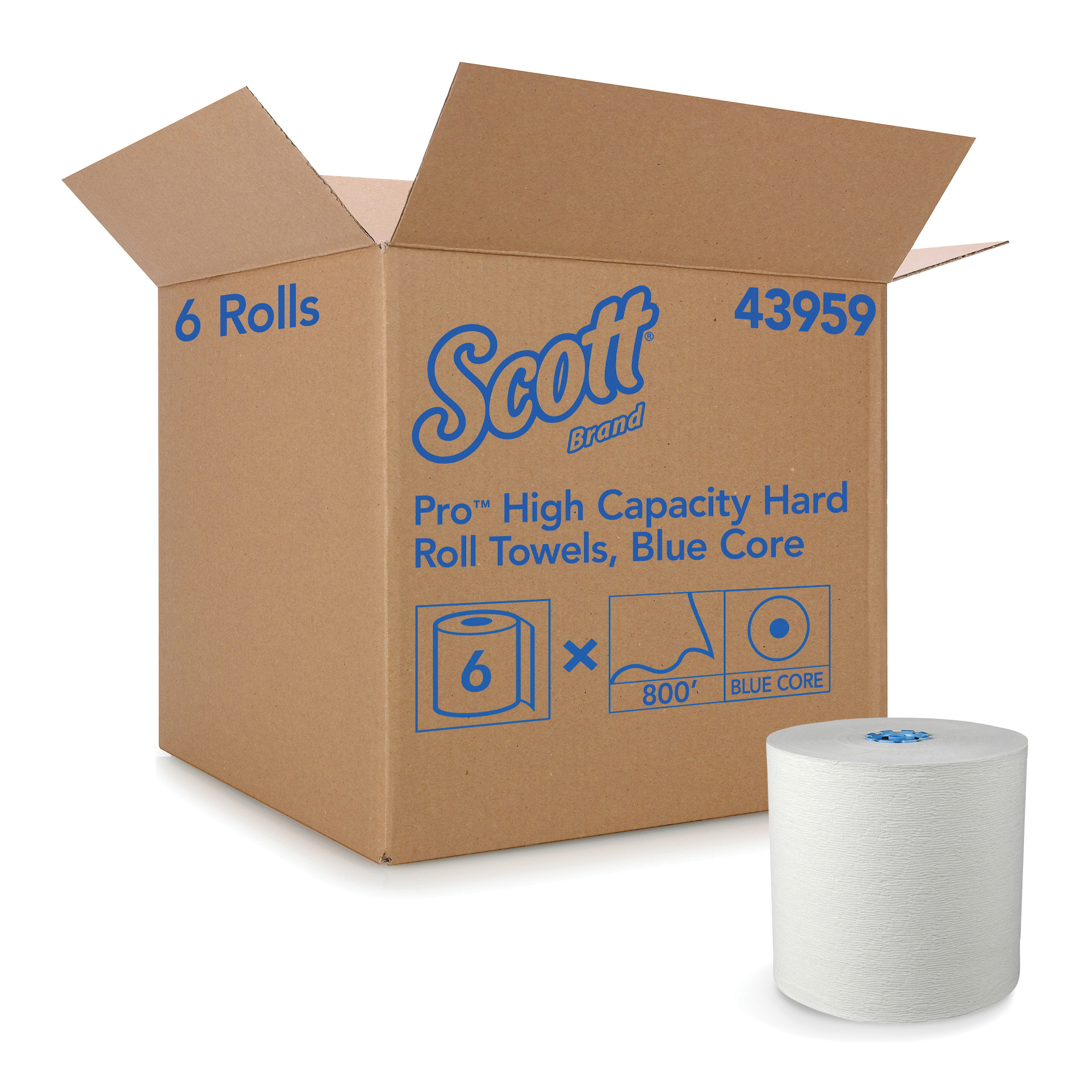 Scott&reg; 43959 Pro&trade; Hard Roll Towel, 1 Ply, Paper, Mocha, 7-1/2 in W