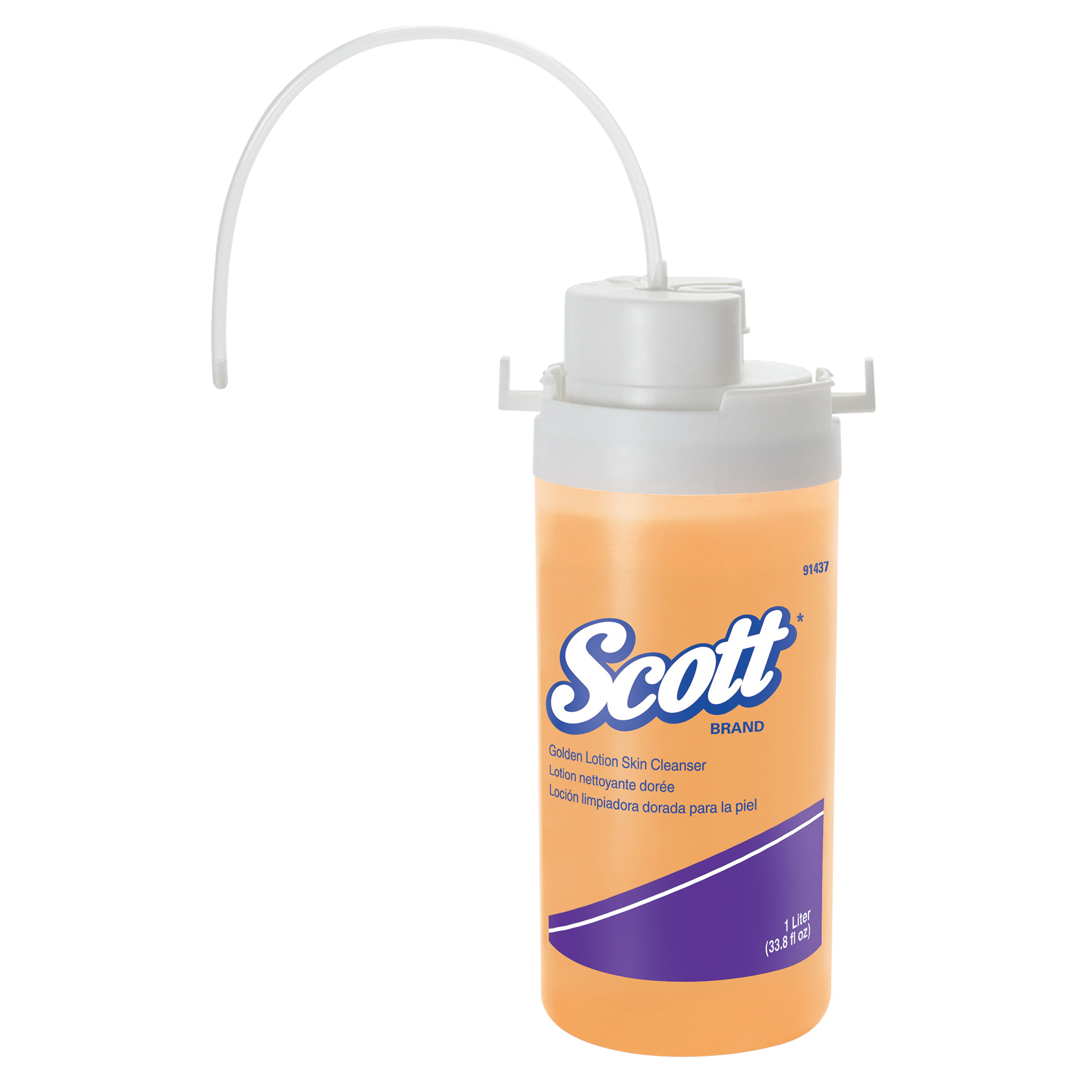 Scott&reg; 91437 Golden Skin Cleanser Lotion, 1 L, Refill, Liquid, Citrus, Yellow