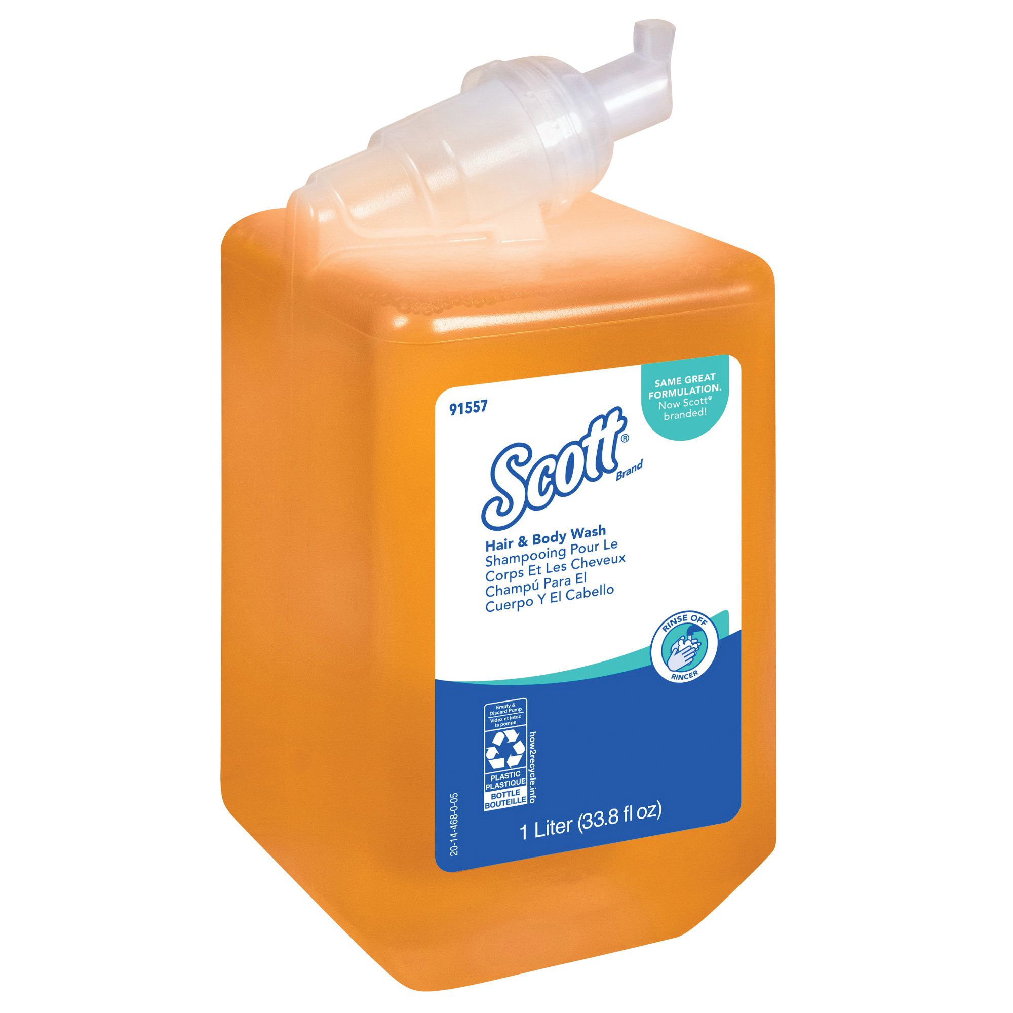 GOJO® 7230-04 SHOWER UP® PRO™ TDX™ Soap and Shampoo, 2000 mL, Bag-in-Box/Refill Package, Liquid Form, Pleasantly Clean Odor/Scent, Rose