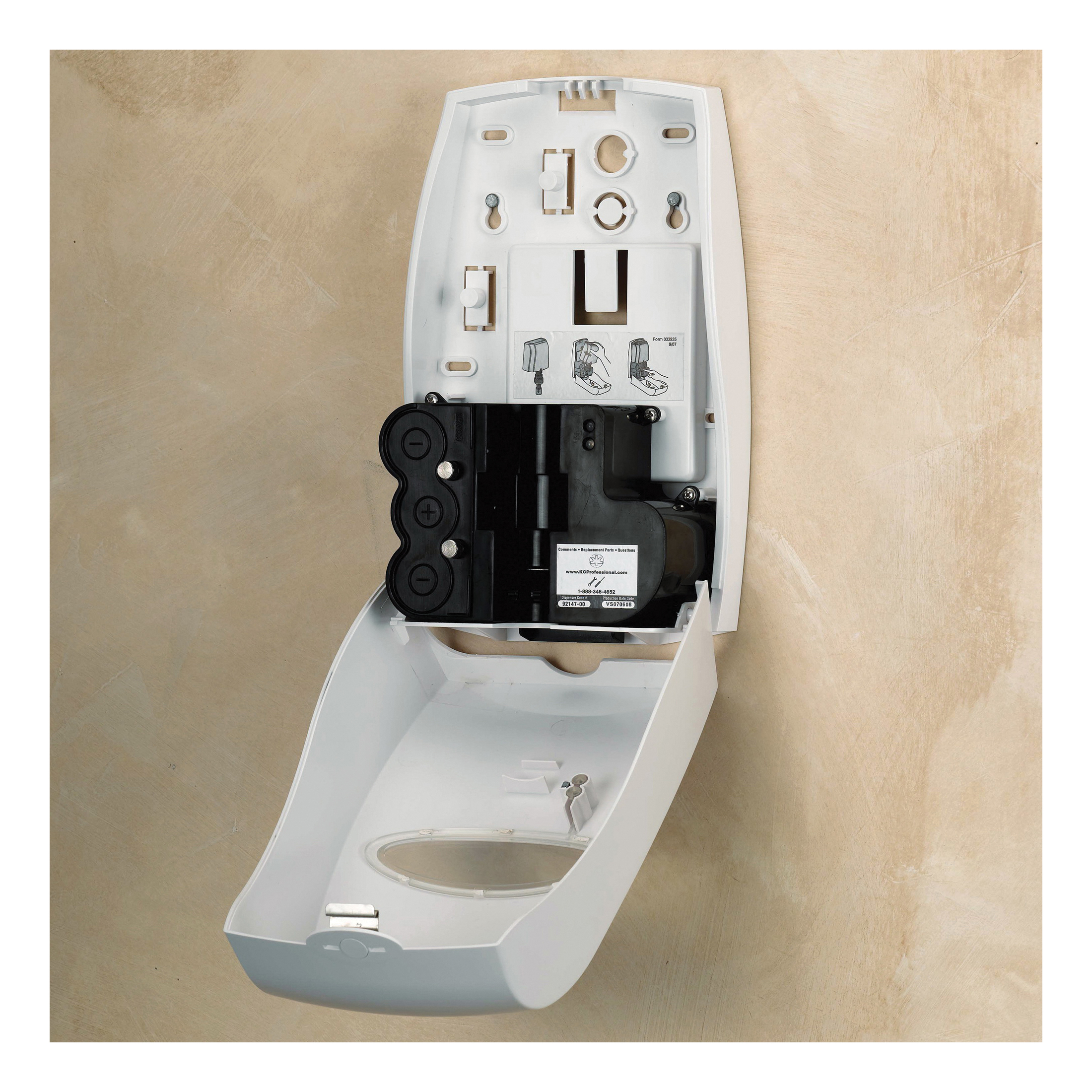 Scott&reg; 92147 Cassette Electronic Soap Dispenser, 1200 mL Capacity, 4 in OAL, ABS
