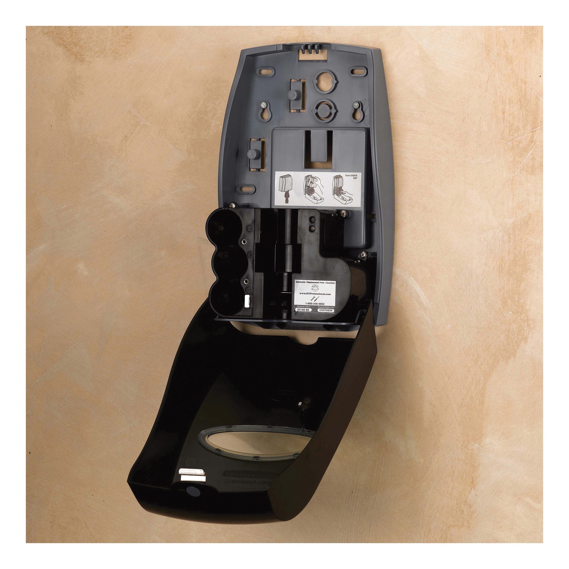 Scott&reg; 92148 Cassette Electronic Soap Dispenser, 1200 mL Capacity, 4 in OAL, ABS