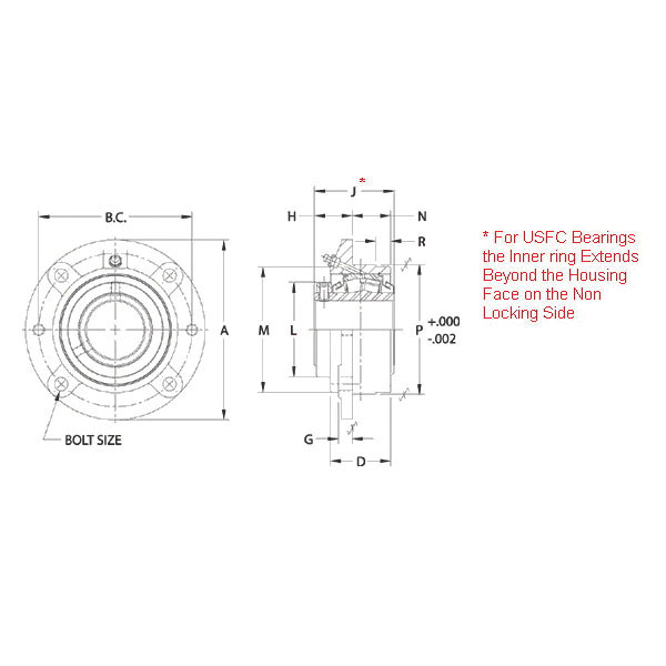 Sealmaster&reg; 737263 MORUSFC5000-107C