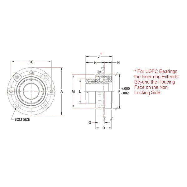 Sealmaster&reg; 738969 MORUSFCE5000A-207C