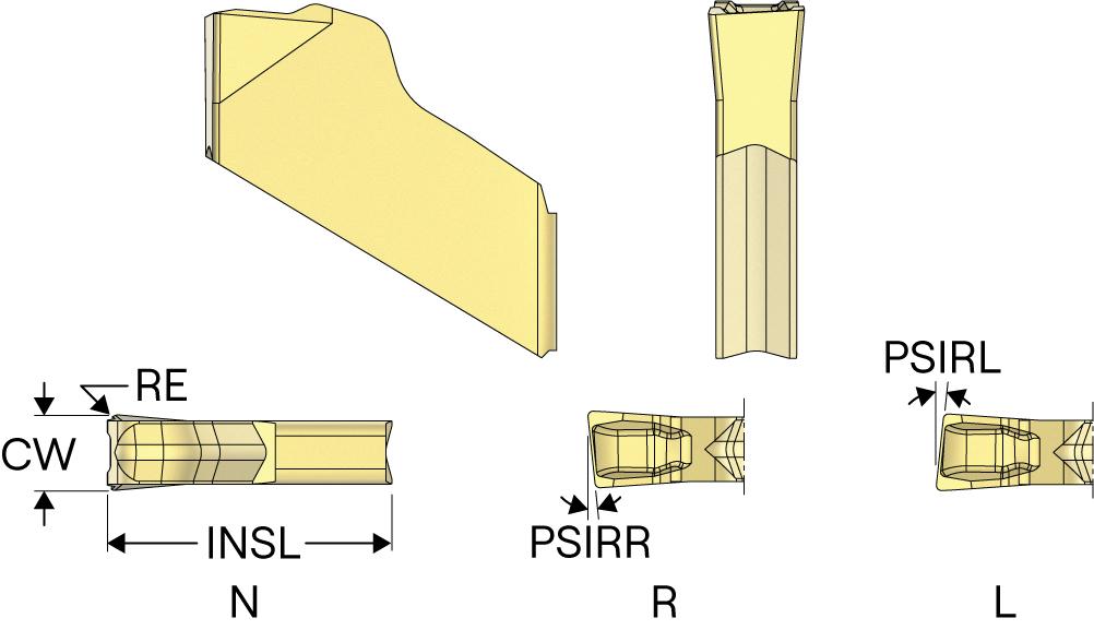 Seco 74001968 Parting-Off Insert, ANSI Code: 150.10-2.5N-14 T25M, 2.5 150.10 Insert, Material Grade: M, P, 2.5 mm W Cutting, Neutral Lead Angle Direction, 0 deg Relief Angle, Carbide, Manufacturer's Grade: T25M, CVD-TiC+TiCN+TiN Coated