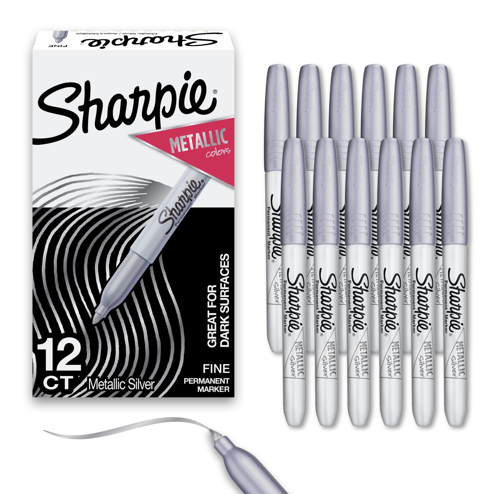 Sharpie&reg; 13601 Non-Washable Permanent Marker, 1 mm Fine Tip, Black