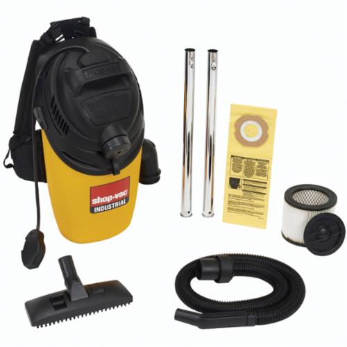 Shop-Vac&reg; 2860010 BP Series 1-Stage Back Pack Vacuum, 12 A, 6.5 hp Power Rating, 120 VAC, Poly Pro Housing