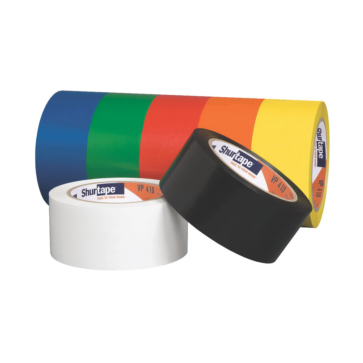 Shurtape&reg; 202873 VP 410 General Purpose Line Set Tape, 75 mm W x 33 m L, 5.25 mil THK, White