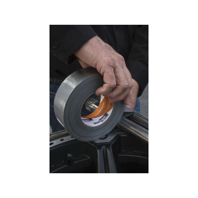 Shurtape&reg; 152303 PC 593 Co-Extruded General Purpose Grade Duct Tape, 55 m L x 48 mm W, 8 mil THK, Rubber Adhesive, Polyethylene Film with Cloth Carrier Backing, Silver