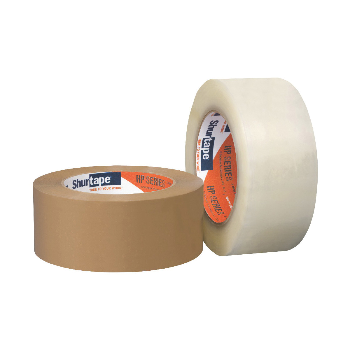 Shurtape&reg; 207853 HP 400&reg; Heavy Duty High Performance-Grade Hot Melt Packaging Tape, 50 m L x 48 mm W, 2.5 mil THK, Hot Melt Synthetic Rubber Resin Adhesive, Biaxially Oriented Polypropylene Cast Film Backing, Clear