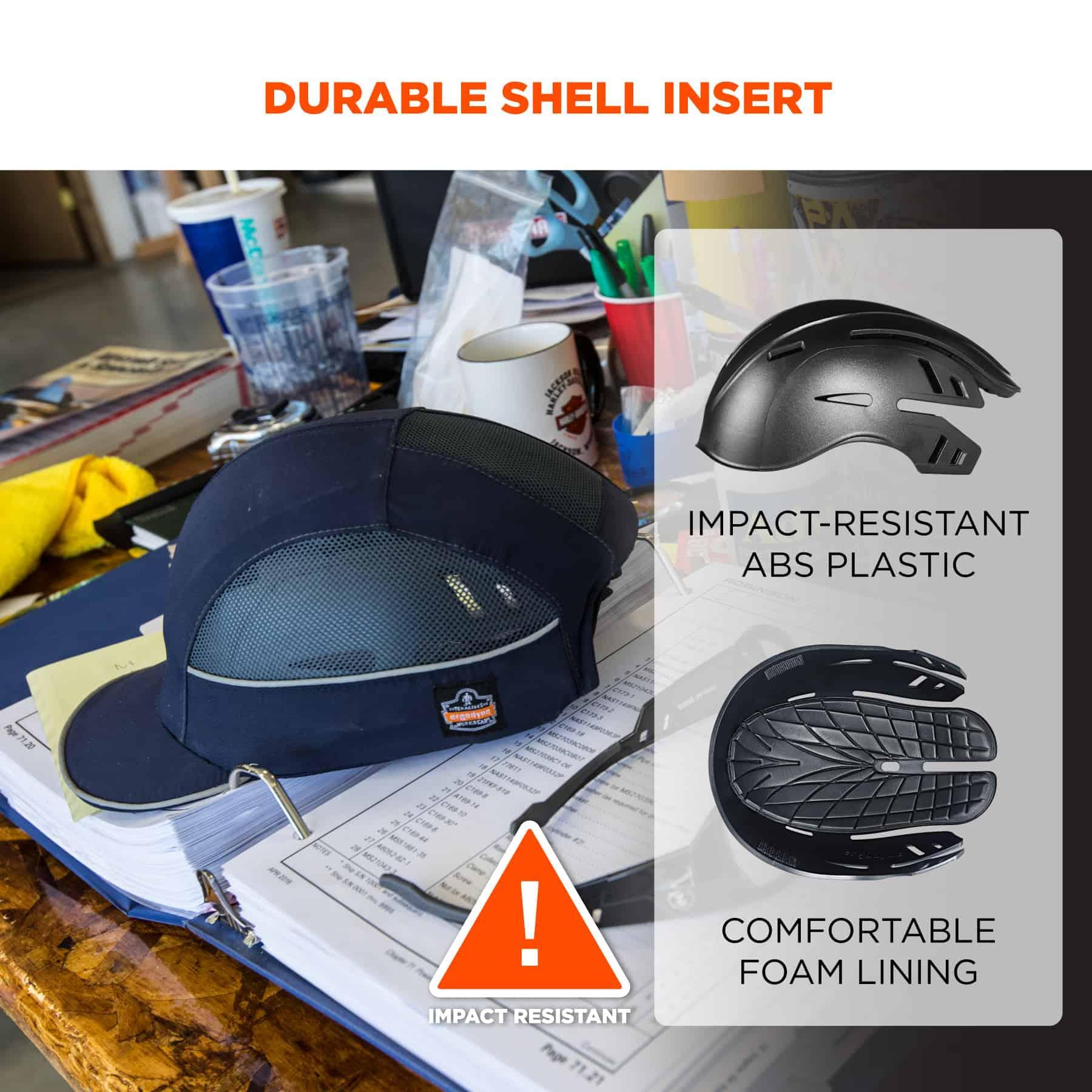Skullerz&reg; 23377 8960 Impact-Resistant Short Brim Bump Cap With LED Lighting Technology, Lime, Hi-Viz Polyester/Nylon, EN 812