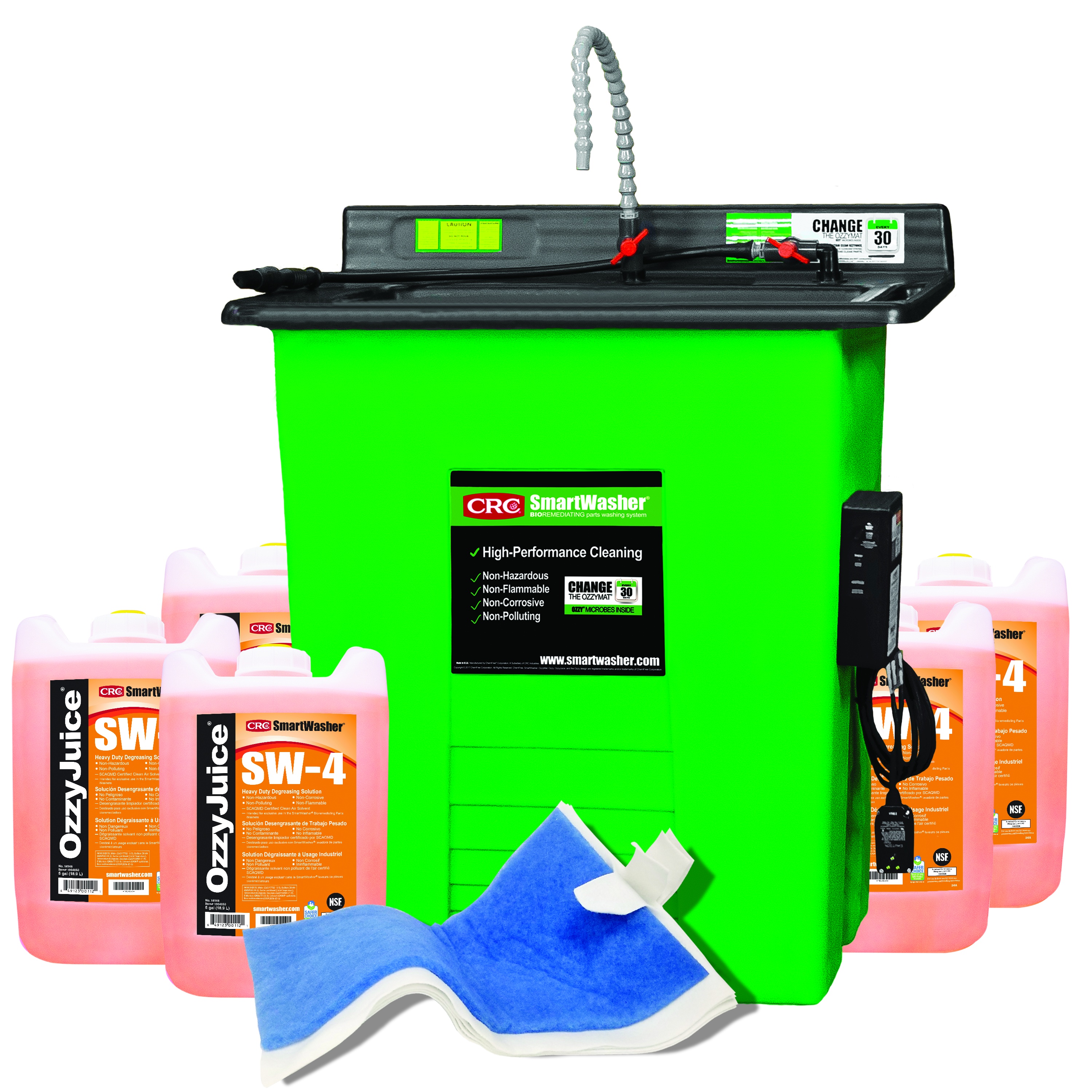 SmartWasher&reg; 1751313 OzzyJuice&reg; SuperSink Parts Washer Kit, 42 in L x 48 in W x 53 in H