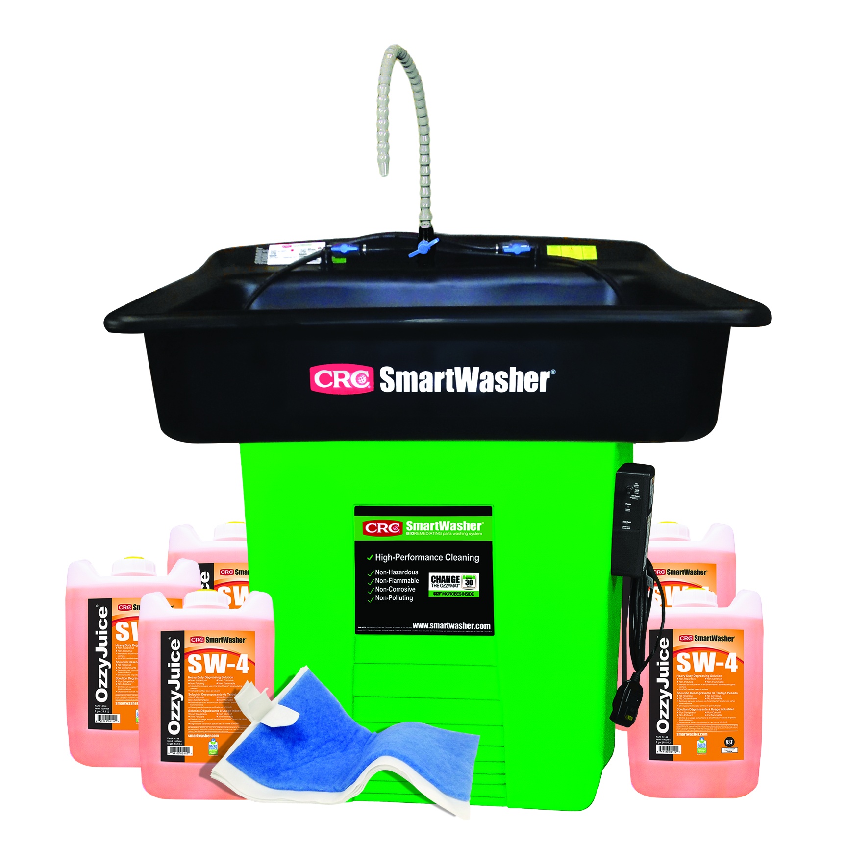 SmartWasher&reg; 1751314 OzzyJuice&reg; Heavyweight Mobile Parts Washer Kit, 42 in L x 48 in W x 53 in H