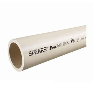 Spears® CTS-020 Copper Tube Size Pipe, 2 in, 10 ft L, CPVC, NSF 174, Domestic