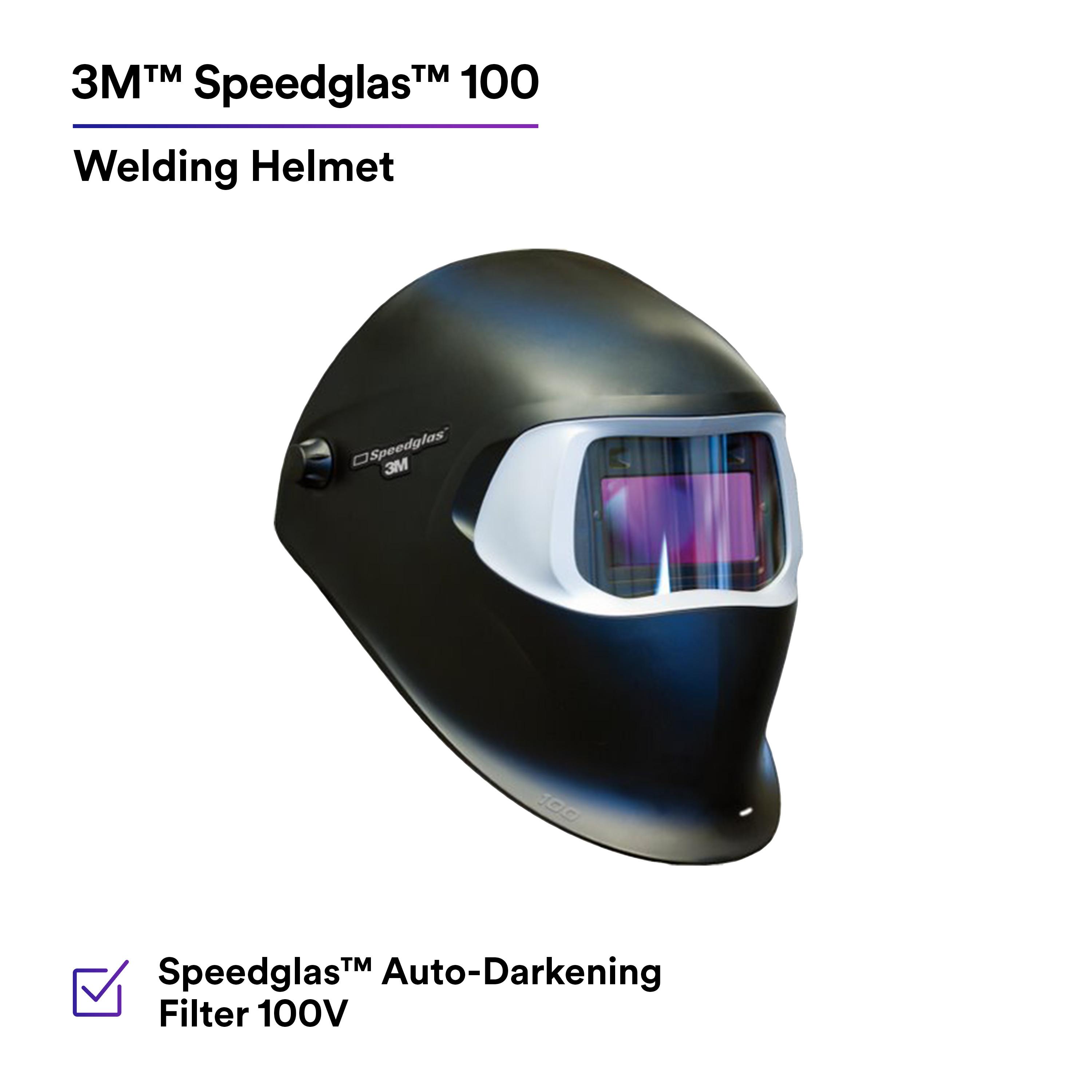 Jackson Safety* 14962 W20 H100-A Fixed Front Specialty Welding Helmet, Black, 4-1/4 x 4-1/4 in Viewing Area, Fiberglass, Specifications Met: ANSI Z87.1:2010