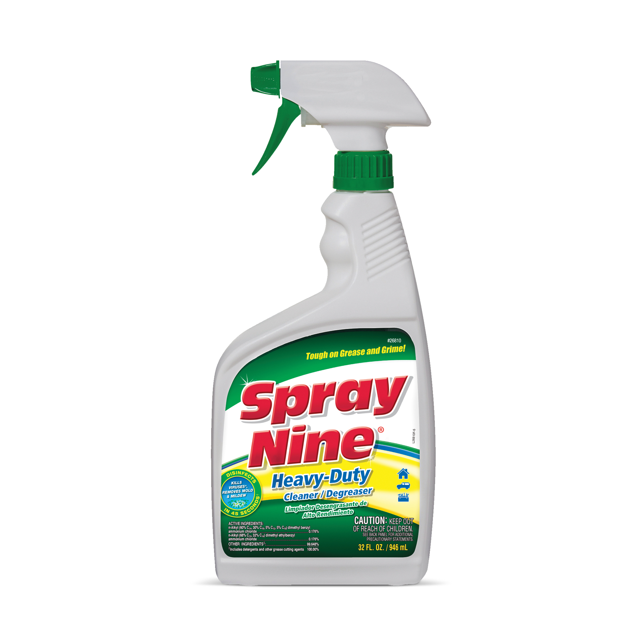 Spray Nine® 22732 Grez-Off® Degreaser, 32 oz Spray Bottle, Liquid, Orange, Citrus