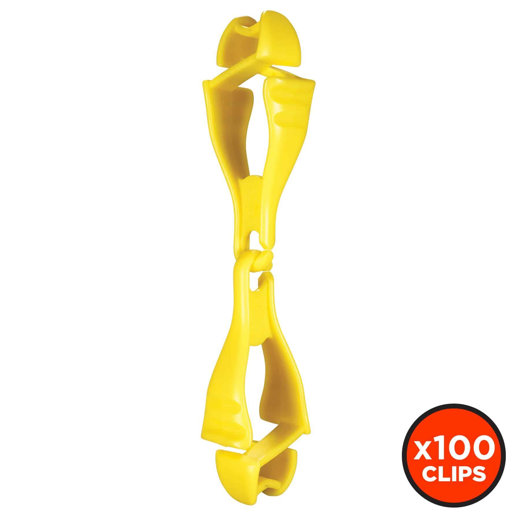 Squids&reg; 19719-BULK 3400-BULK Dual Clip Glove Holder, Acetal Copolymer/Thermoplastic Polyurethane, Lime