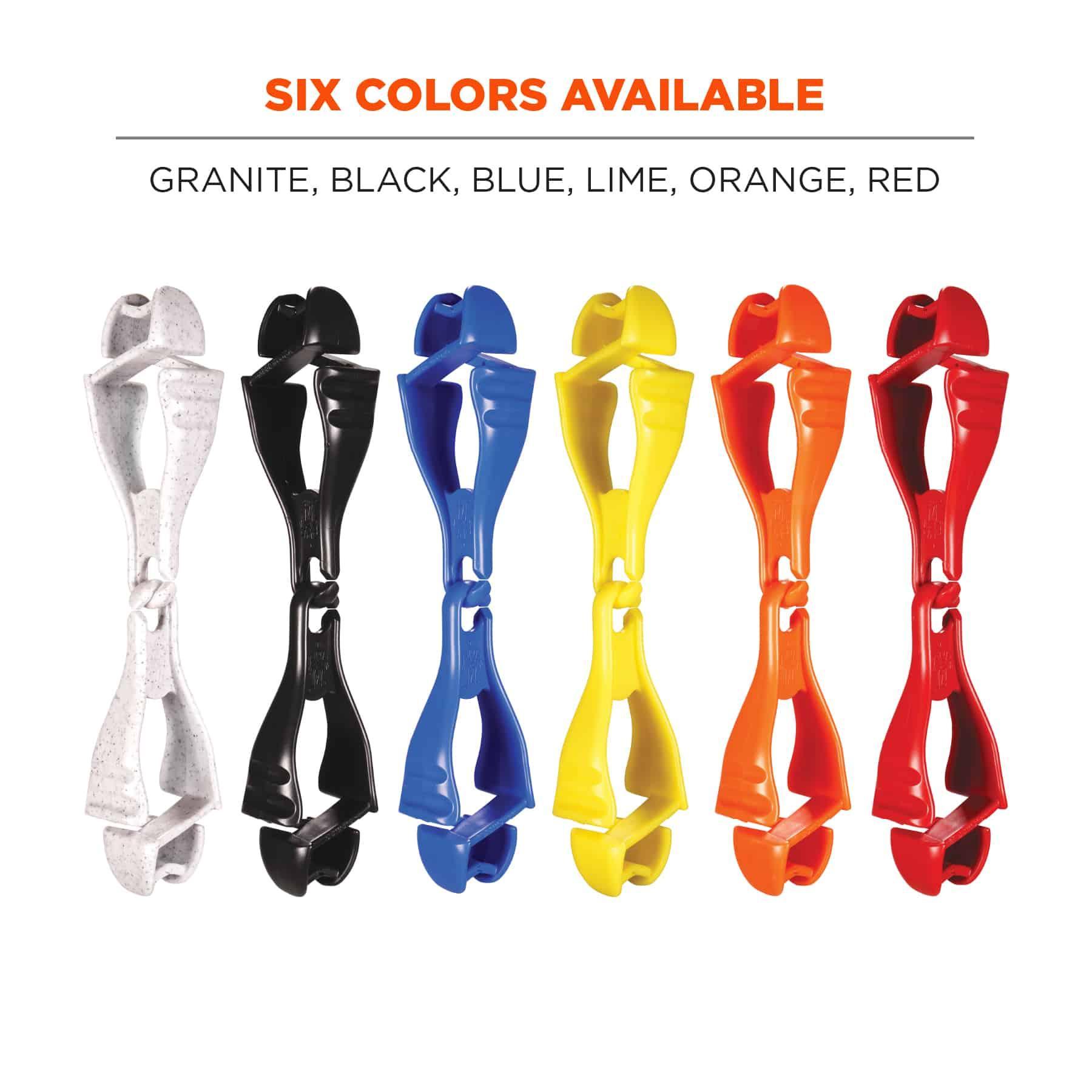 Squids&reg; 19719-BULK 3400-BULK Dual Clip Glove Holder, Acetal Copolymer/Thermoplastic Polyurethane, Lime