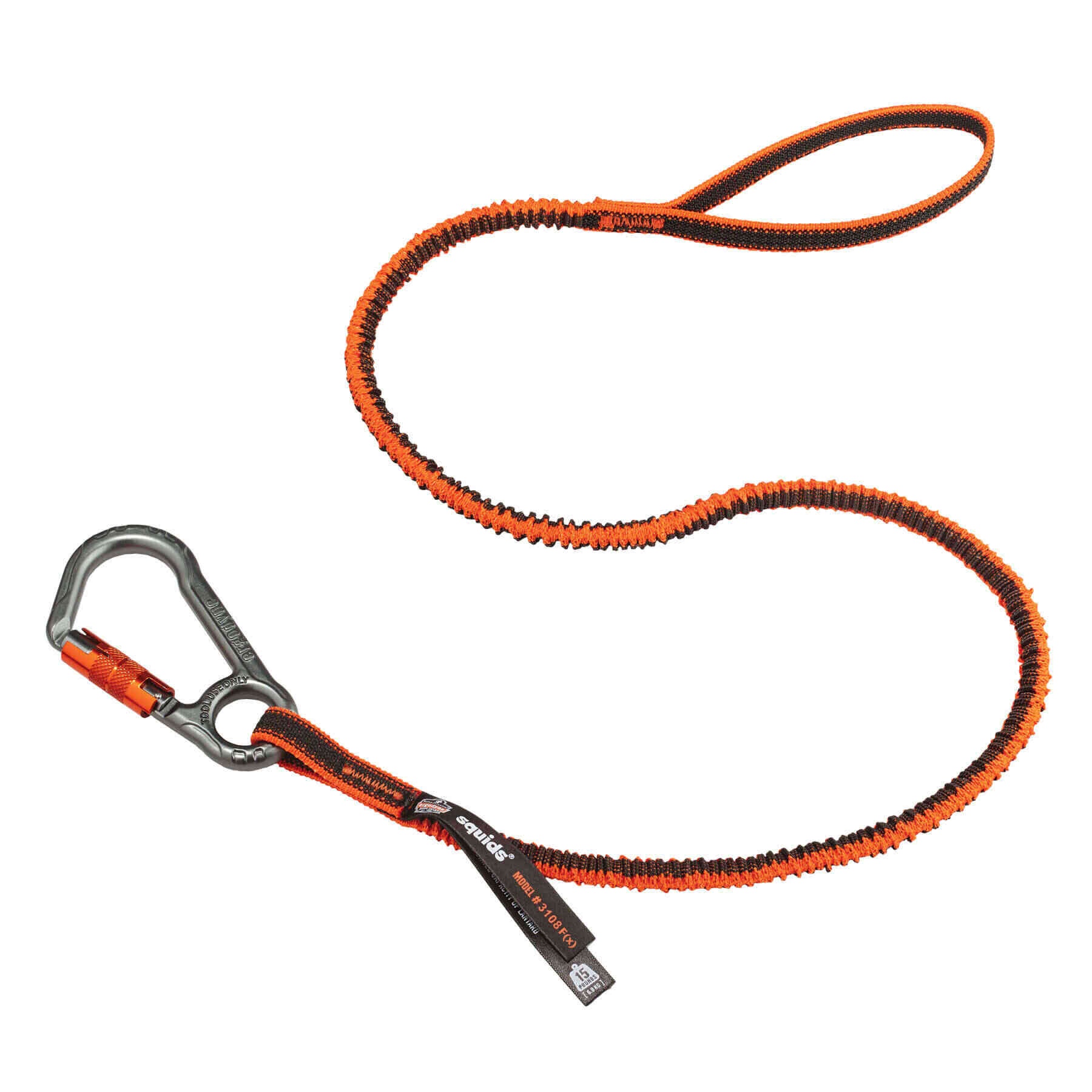 product Proto&reg; JLAN25LBDSS Tool Lanyard, 25 lb Capacity, Elastic Nylon Line/Steel Hardware