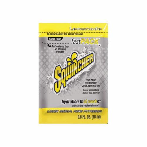 Sqwincher® 015302-GR Fast Pack® Sports Drink Mix, 0.6 oz Pack, 6 oz Yield, Liquid Form, Grape