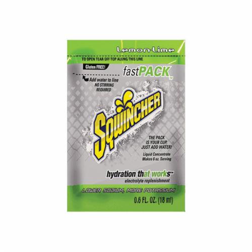 Sqwincher® 015305-FP Fast Pack® Sports Drink Mix, 0.6 oz Pack, 6 oz Yield, Liquid Form, Fruit Punch