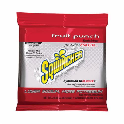 Sqwincher® 016041-OR Powder Pack™ Dry Mix Sports Drink Mix, 23.83 oz Pack, 2.5 gal Yield, Powder Form, Orange