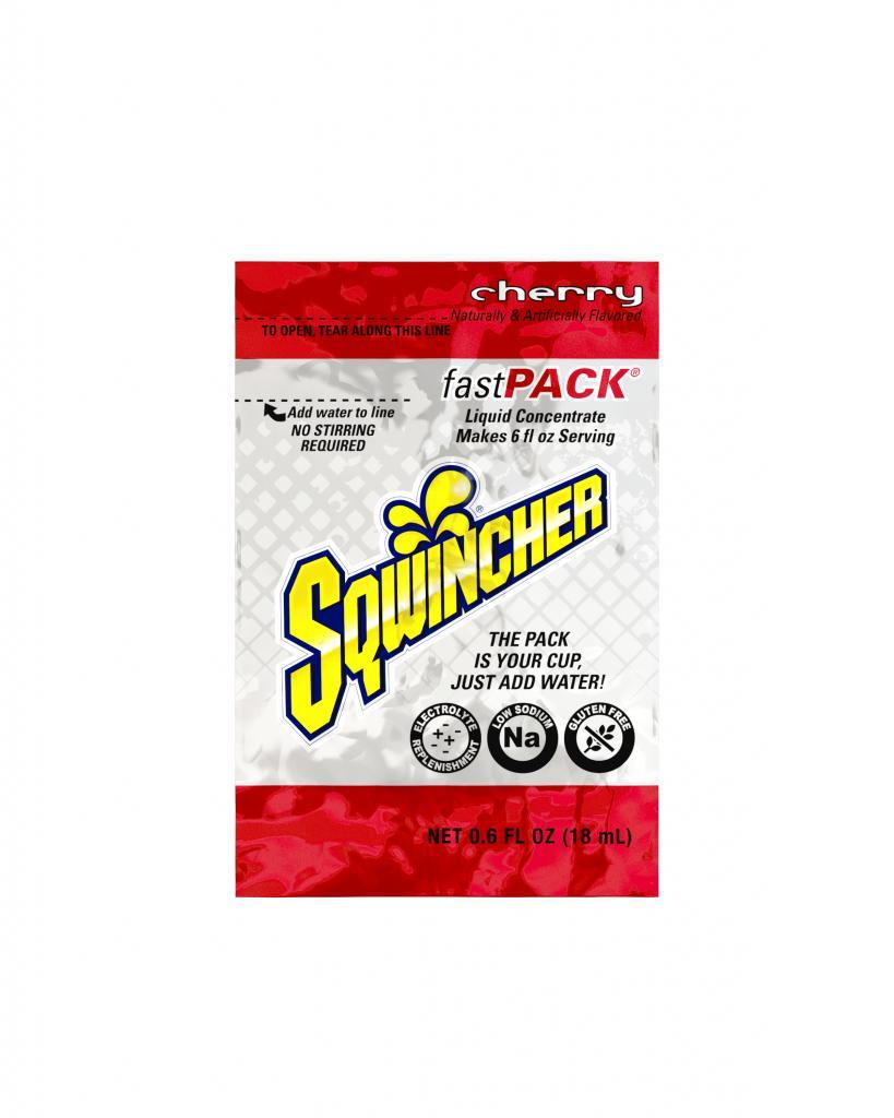 Fast Pack&reg; 159015301 FAST PACK&reg; Concentrate Hydration Single Serve Sports Drink Mix, 0.6 fl-oz Pack, 6 fl-oz Yield, Liquid Form, Cherry