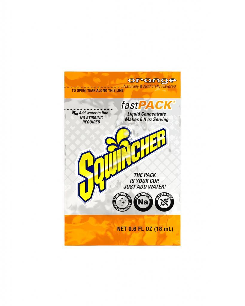 Fast Pack&reg; 159015304 FAST PACK&reg; Concentrate Hydration Single Serve Sports Drink Mix, 0.6 fl-oz Pack, 6 fl-oz Yield, Liquid Form, Orange