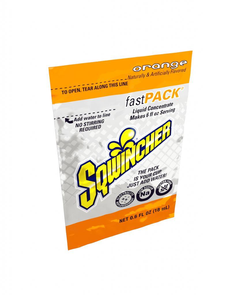 Fast Pack&reg; 159015304 FAST PACK&reg; Concentrate Hydration Single Serve Sports Drink Mix, 0.6 fl-oz Pack, 6 fl-oz Yield, Liquid Form, Orange
