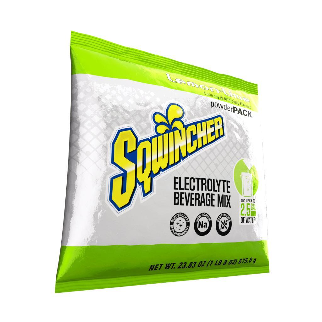 Sqwincher&reg; 159016043 PowderPack&trade; Concentrate Hydration Sports Drink Mix, 23.83 oz Pack, 2.5 gal Yield, Powder Form, Lemon Lime