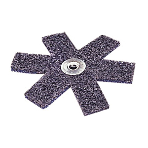 Standard Abrasives&trade; 7010310484 Eyelet Abrasive Star, 2 in Dia Star, 1/4-20 Eyelet, Very Fine Grade