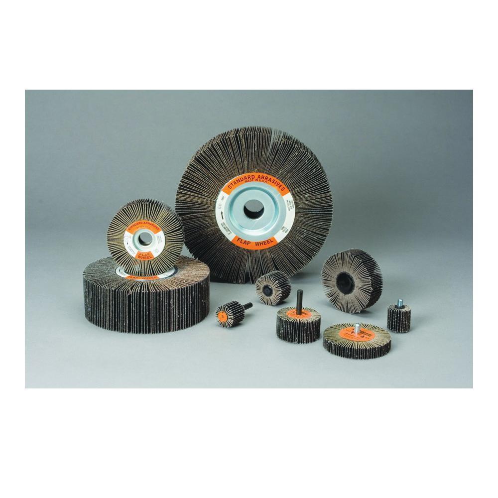 Tiger&reg; 52010 Stem Mount Coated Abrasive Flap Wheel, 1-1/2 in Dia Wheel, 1/2 in W Face, 1/4 in Dia Shank, 80 Grit, Medium Grade, Aluminum Oxide Abrasive