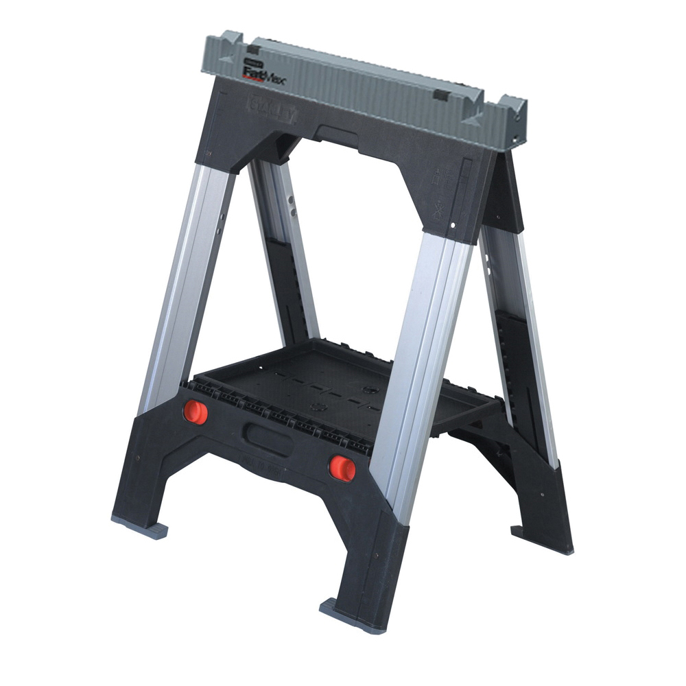 Stanley&reg; FatMax&reg; 011031S Portable Professional Grade Quick-Assembly Sawhorse, 2500 lb Load, 32 to 39 in H x 2-1/8 in W, Propylene/Steel
