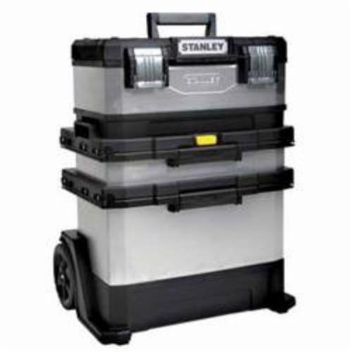 Stanley&reg; 020586R Mobile Rolling Tool Cart With Portable Tray, 29 in H x 15 in W x 22 in D, Metal/Plastic