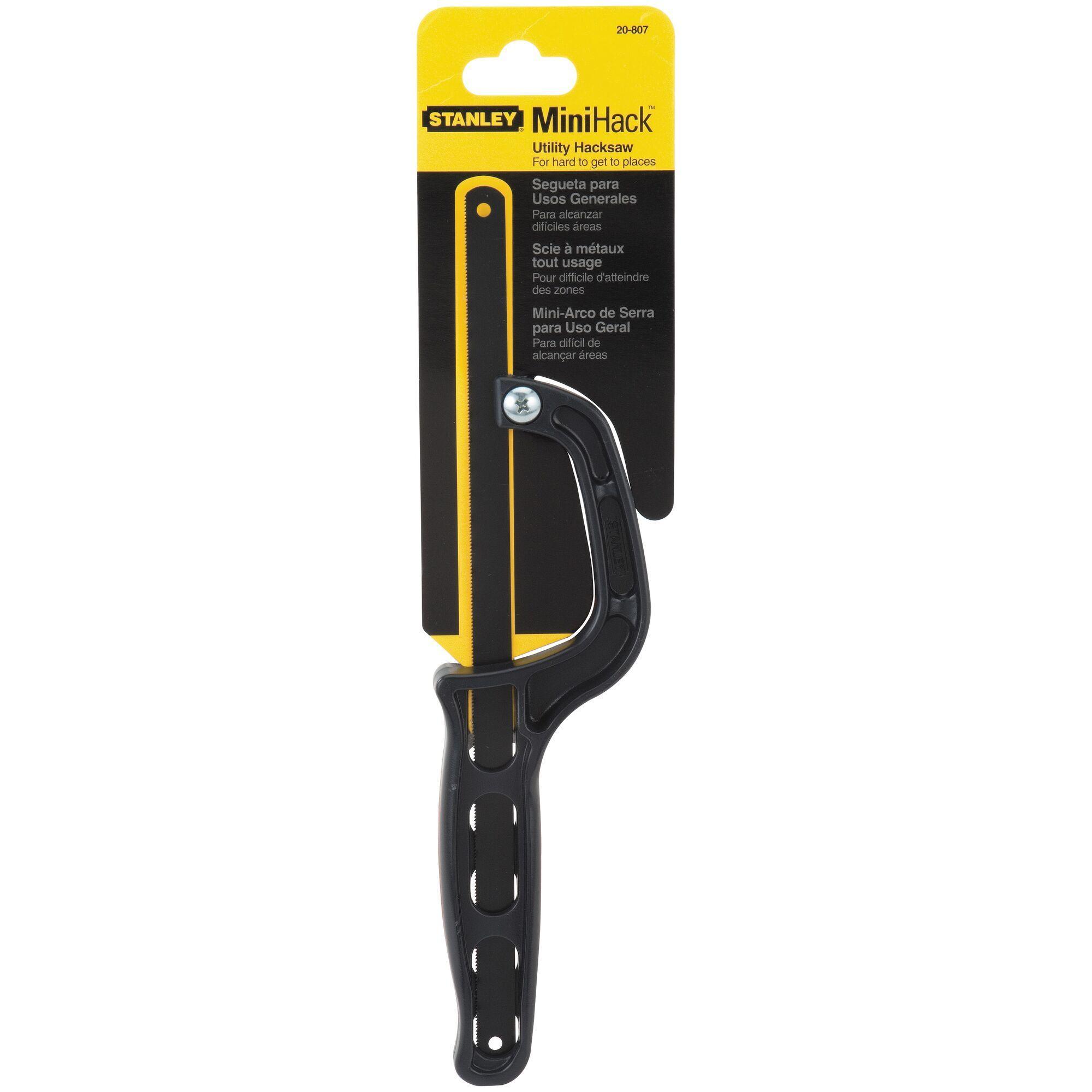 Stanley&reg; Mini-Hack&trade; 20-807 Mini Hacksaw, 10 in L, 8-3/4 in D Throat, Steel Blade