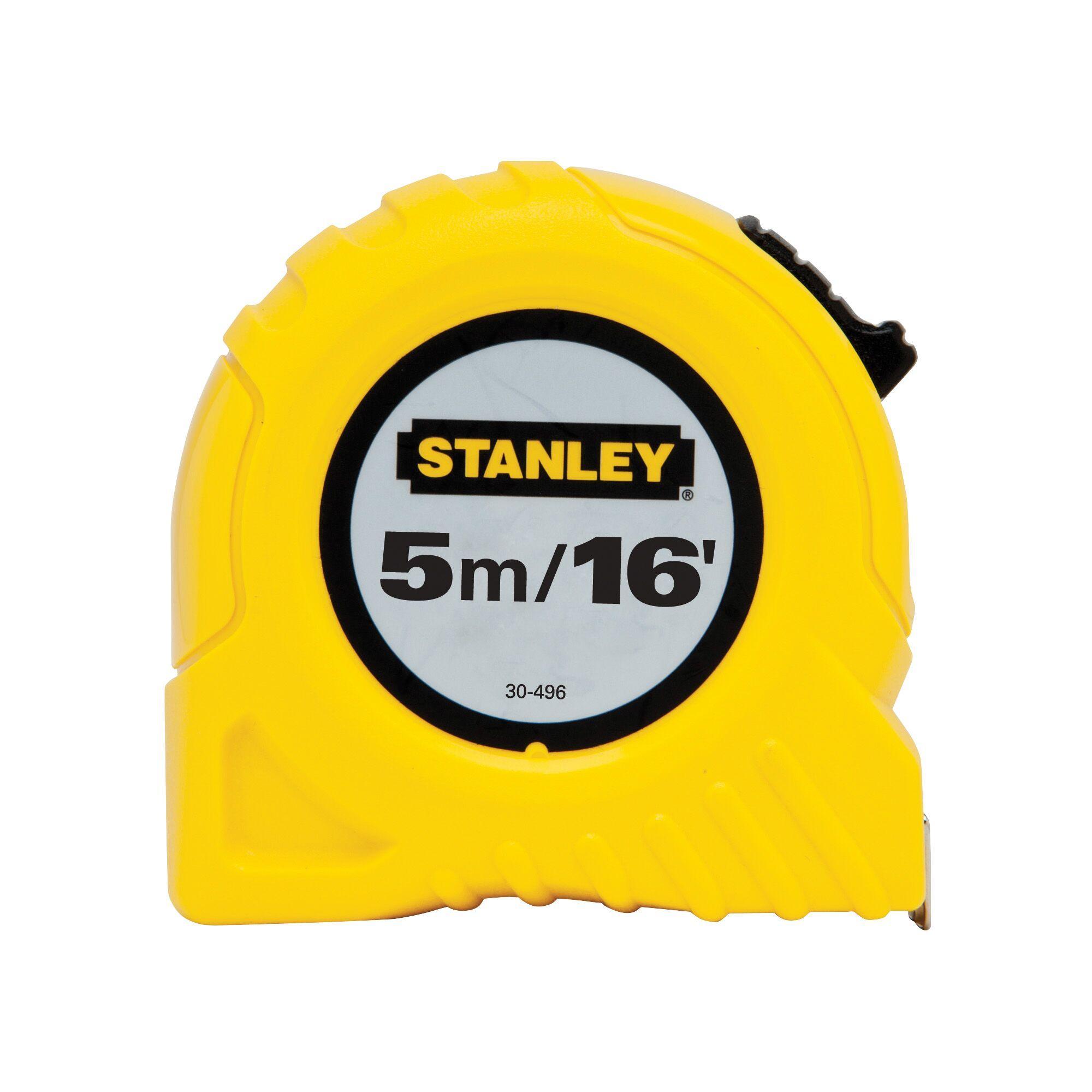 product Stanley® PowerLock® 33-115 Pocket Tape Rule, 10 ft L x 1/4 in W Blade, Steel Blade, Imperial Measuring System, 1/64ths Graduation