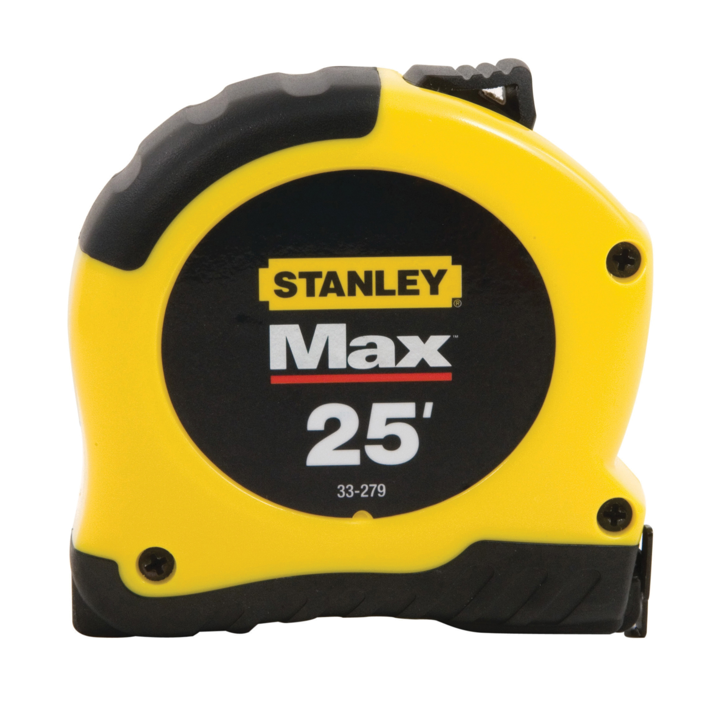 Stanley&reg; 33-279 Max Measuring Tape, 25 ft L x 1-1/8 in W Blade, Steel Blade, Imperial Measuring System, 1/16 in Graduation