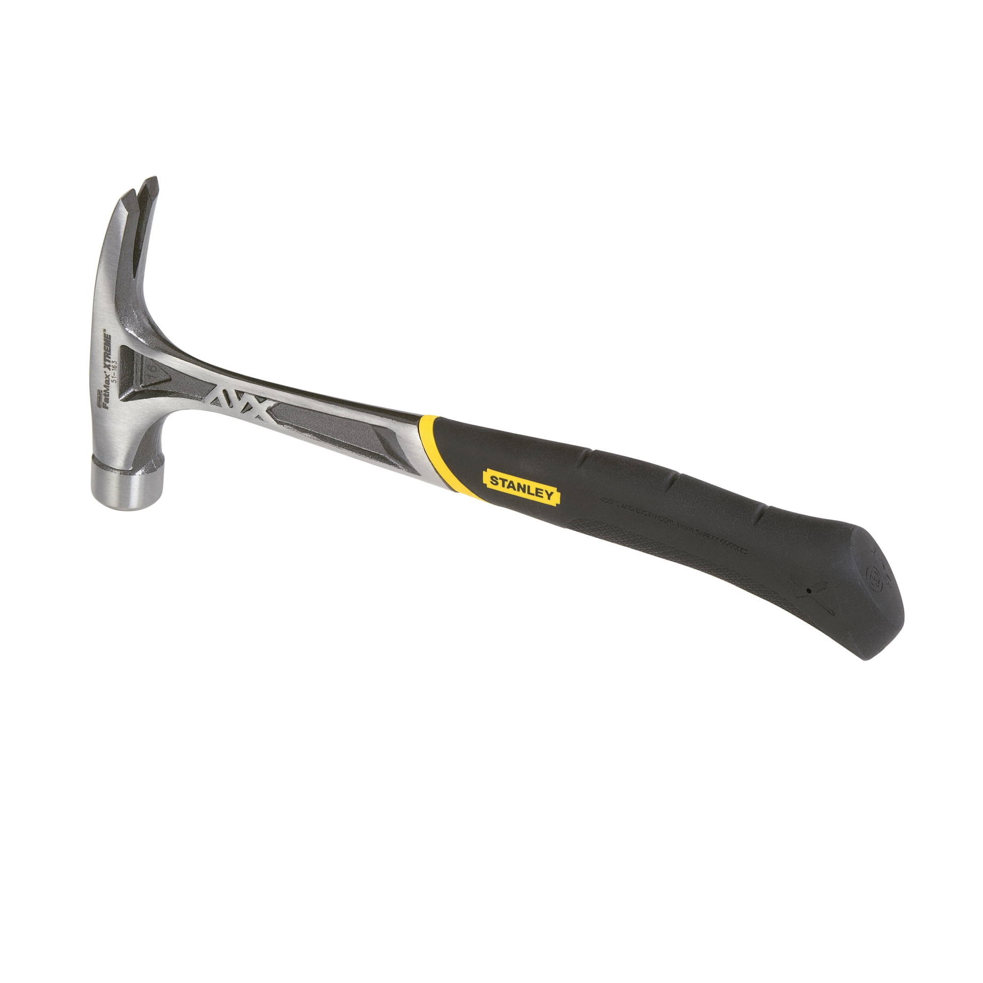 Stanley® STHT51512 Claw Hammer, 13 in OAL, Smooth Surface, 20 oz High Carbon Steel Head, Rip Claw, Fiberglass Handle