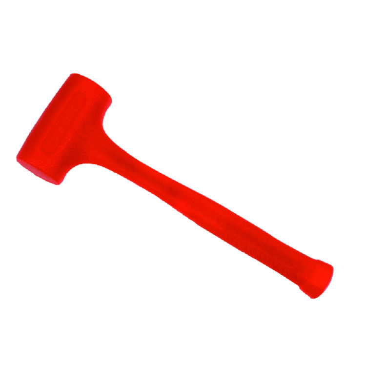 Hackett Brass Mallet, 14 in OAL, 1-1/2 in Dia Face, 3 lb Brass Head, Hickory Wood Handle