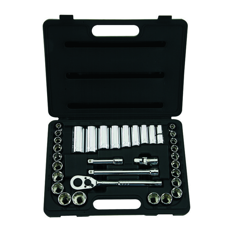 Proto&reg; J1190B Ratcheting Box Wrench Set, 3/8 x 7/16 to 5/8 x 11/16 in Drive, 3 Pieces, Full Polished