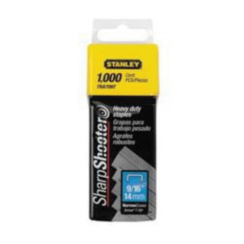 Stanley&reg; TRA709T TRA700 Heavy Duty Narrow Crown Staples, 9/16 in L Leg, Divergent Point, Galvanized Steel, 27/64 in W Crown