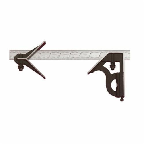 Starrett&reg; 11HC-18-16R Combination Square Set, 3 Pieces, 18 in L, Hardened Steel Blade, Square/Center Head