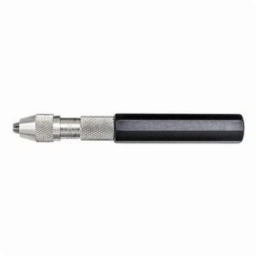 Starrett® 162B Regular Pin Vise, 0.03 to 0.062 in Capacity, 3/8 in Dia x 3-35/64 in L, Knurled Grip Handle
