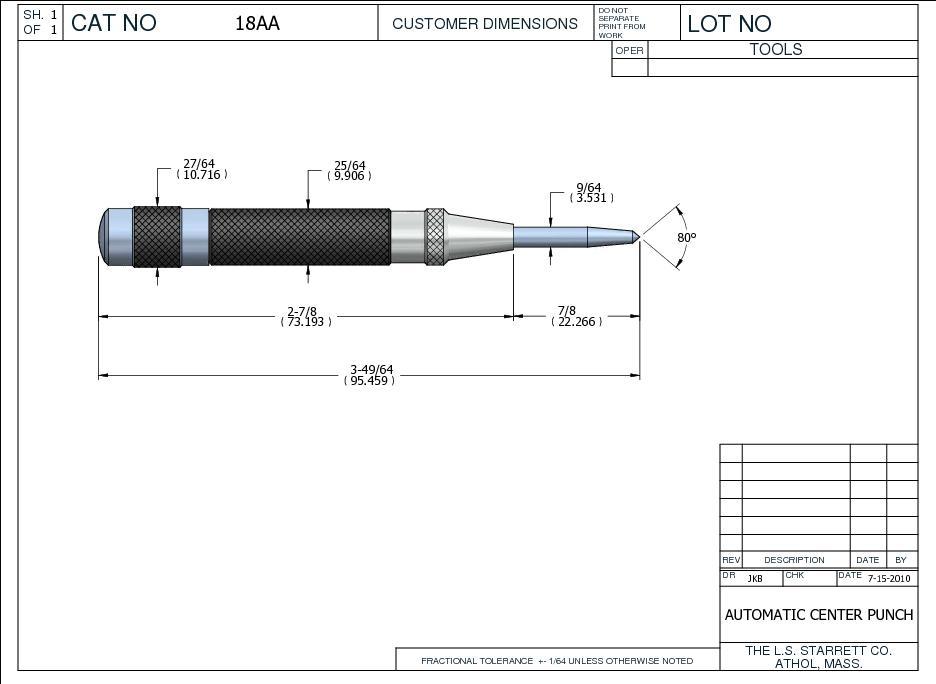 Starrett&reg; 18AA STC 18AA